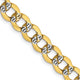 14k 6.75mm Semi-solid with Rhodium PavÃ© Curb Chain