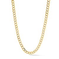 14k 6.75mm Semi-solid with Rhodium PavÃ© Curb Chain