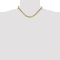 14k 7.1mm Semi-solid with Rhodium PavÃ© Curb Chain