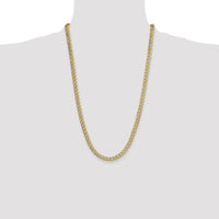 14k 7.1mm Semi-solid with Rhodium PavÃ© Curb Chain