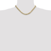 14k 7.75mm Semi-solid with Rhodium PavÃ© Curb Chain