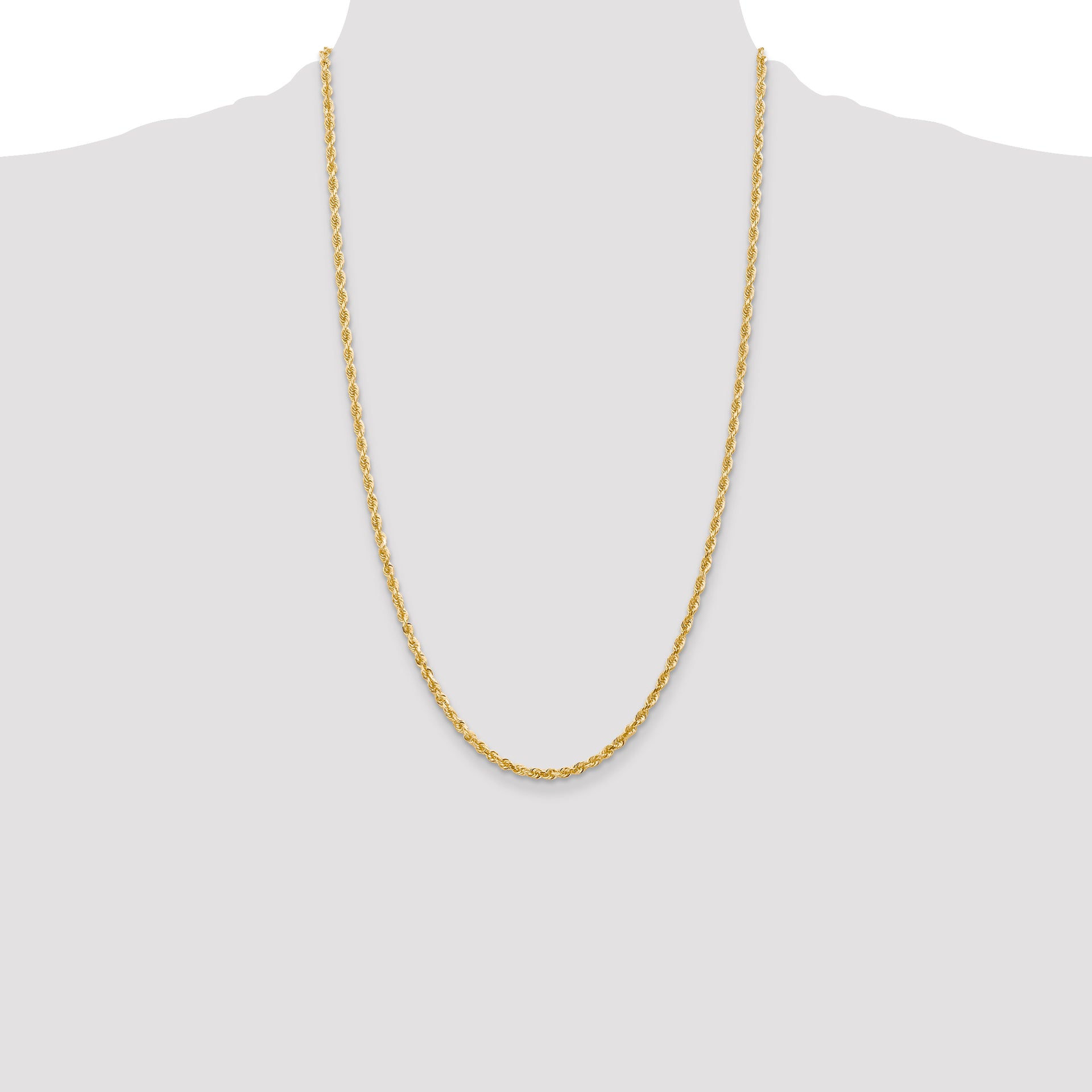 14k 3.0mm D/C Quadruple Rope Chain