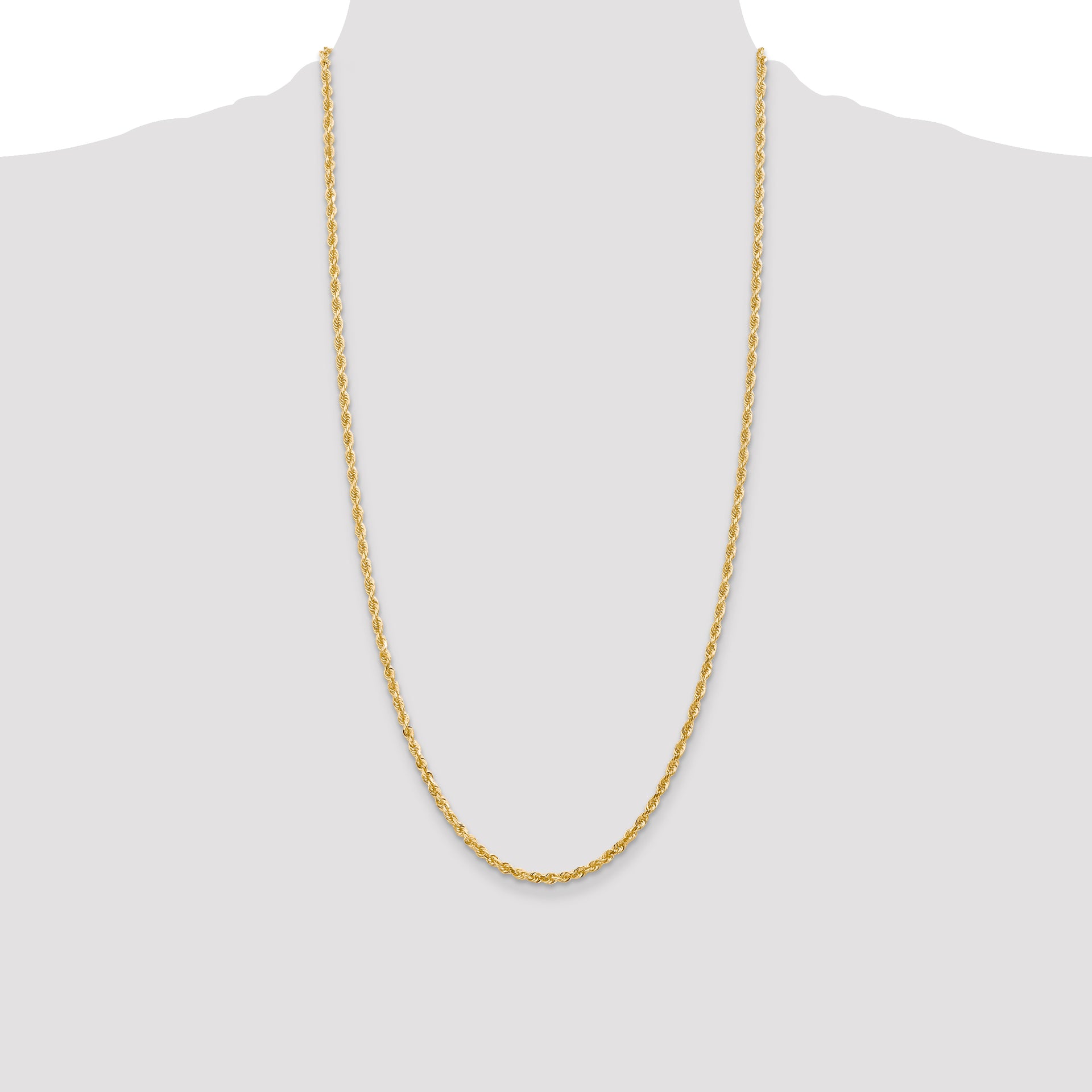 14k 3.0mm D/C Quadruple Rope Chain