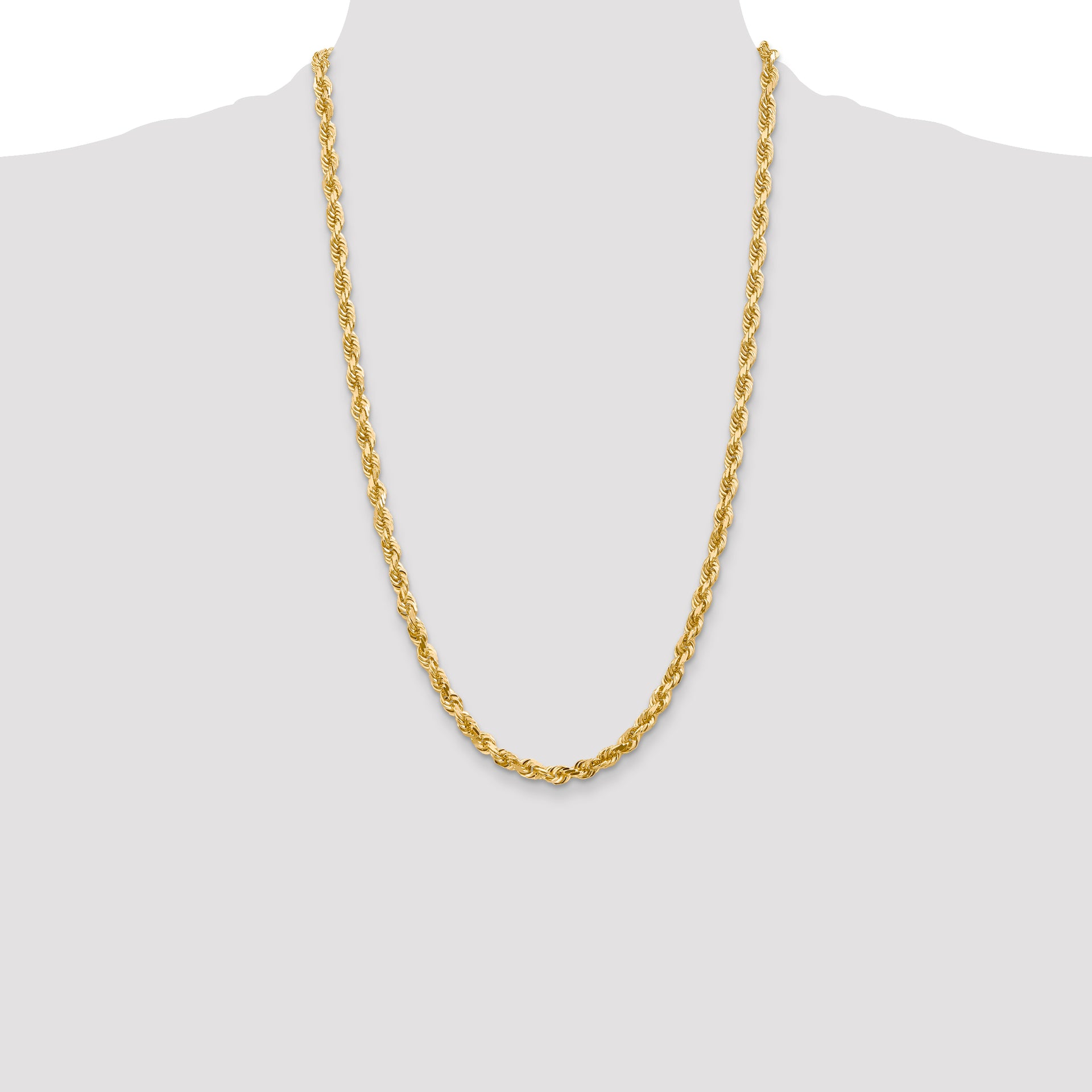 14k 5.0mm D/C Quadruple Rope Chain