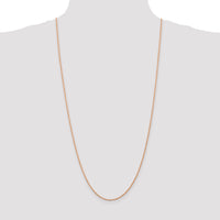 14k Rose Gold 1.5mm D/C Machine-made Rope Chain