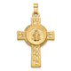 14k Cross with Miraculous Medal Pendant