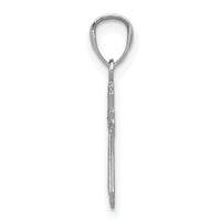 14k White Gold Budded Cross Charm