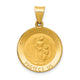 14k Guardian Angel Medal Hollow Pendant