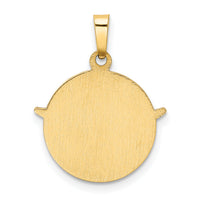 14k Holy Spirit Medal Hollow Round Pendant