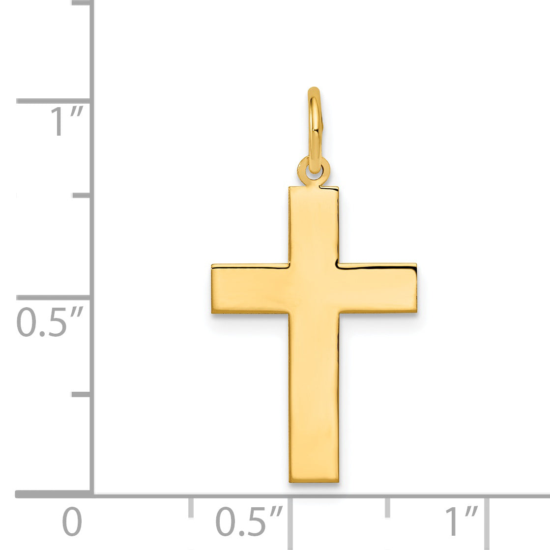 14k Polished Cross Pendant