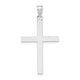 14k White Gold Engravable Cross Charm