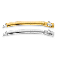 14k 4mm White & Yellow Domed Omega Extender for Necklace