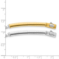 14k 4mm White & Yellow Domed Omega Extender for Necklace