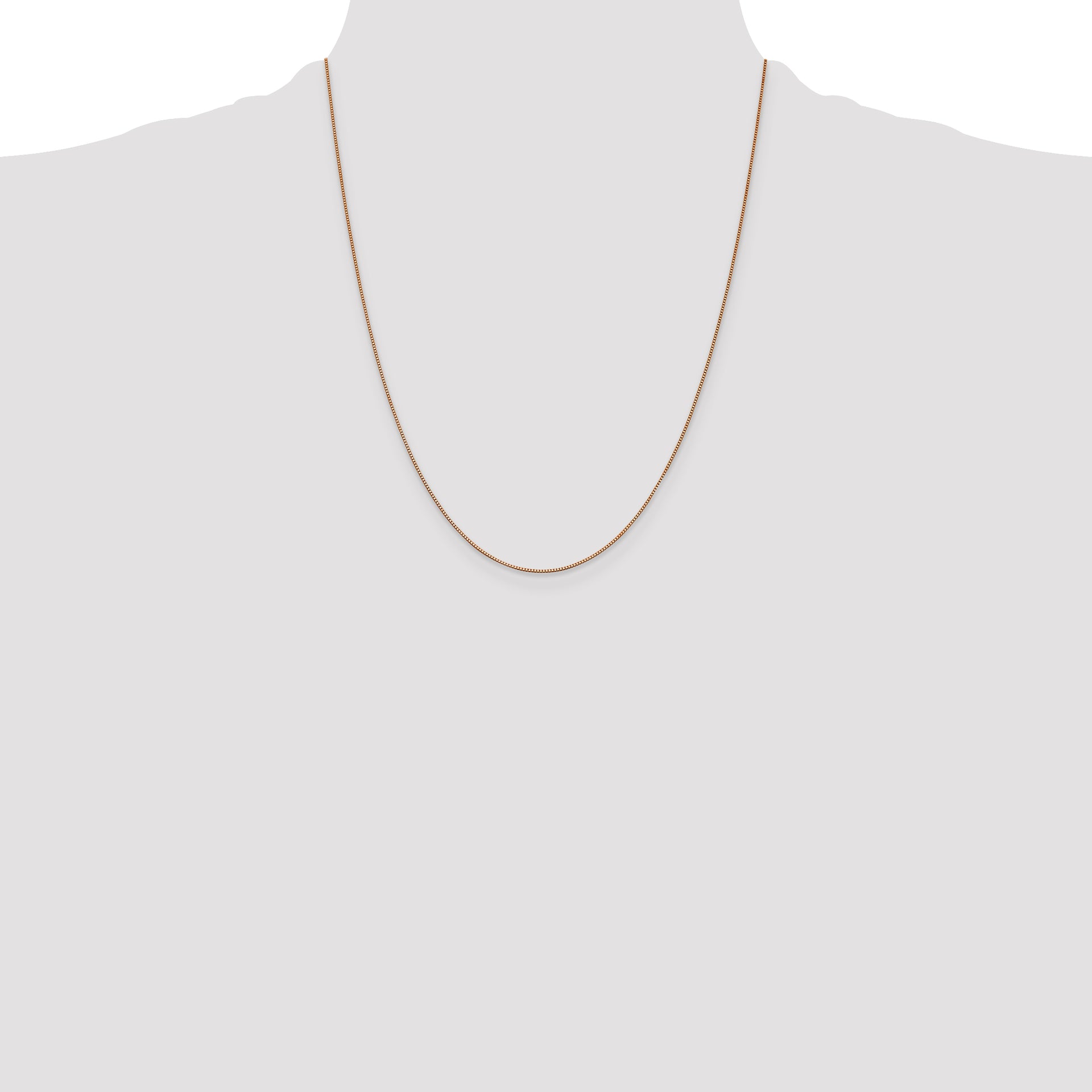 14k Rose Gold .70mm Box Chain