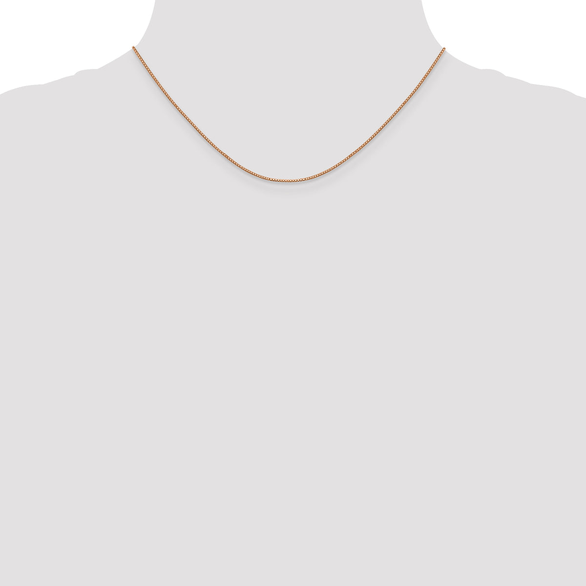 14k Rose Gold .9mm Box Chain
