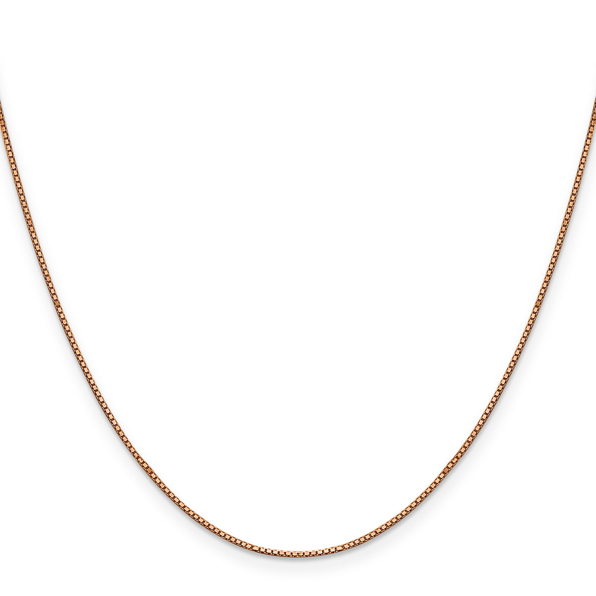 14k Rose Gold .9mm Box Chain
