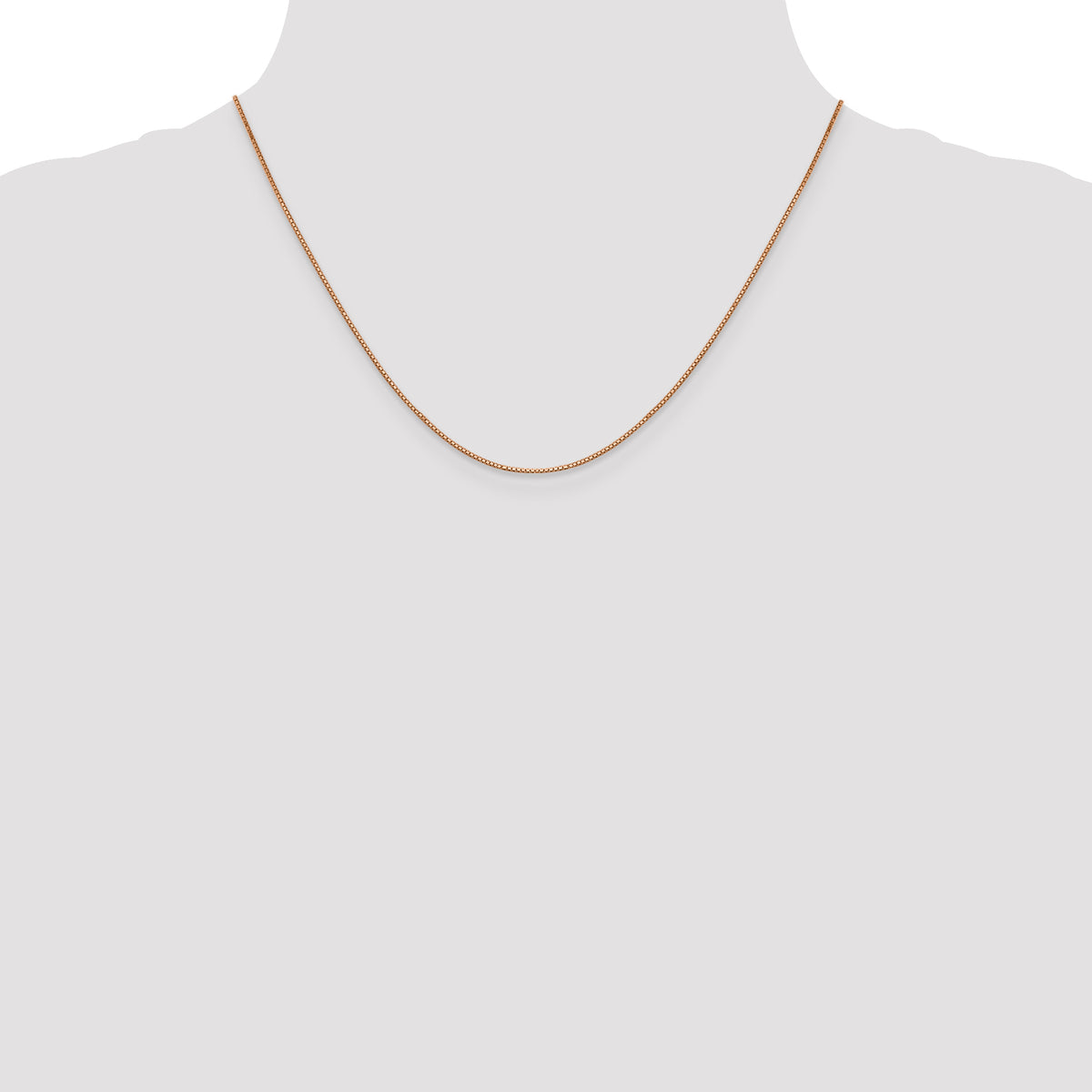 14k Rose Gold .9mm Box Chain