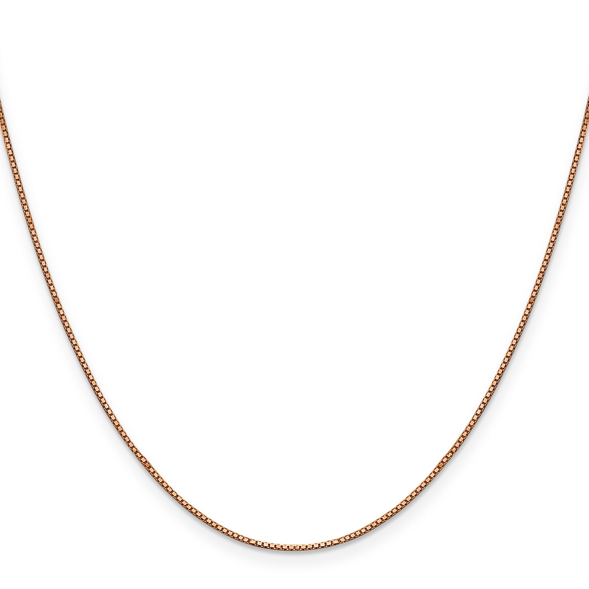 14k Rose Gold .9mm Box Chain