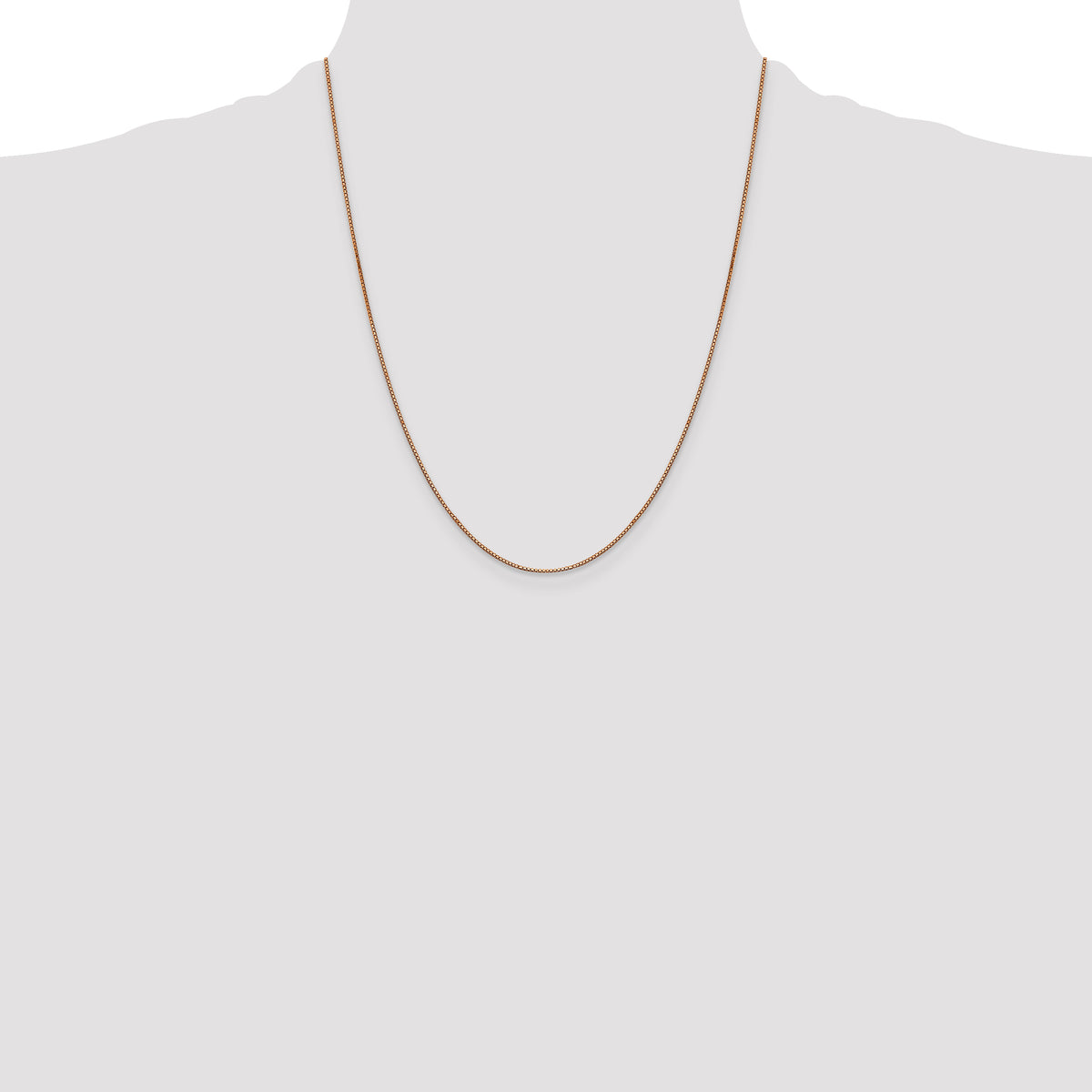 14k Rose Gold .9mm Box Chain