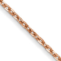 14k Rose Gold 1.0mm D/C Cable Chain