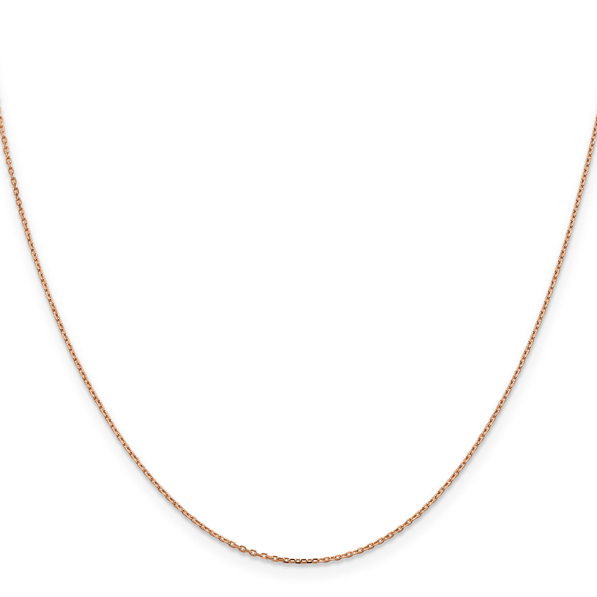 14k Rose Gold 1.0mm D/C Cable Chain