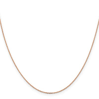 14k Rose Gold 1.0mm D/C Cable Chain