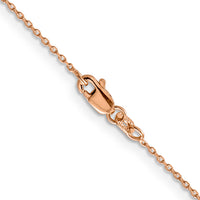 14k Rose Gold 1.0mm D/C Cable Chain
