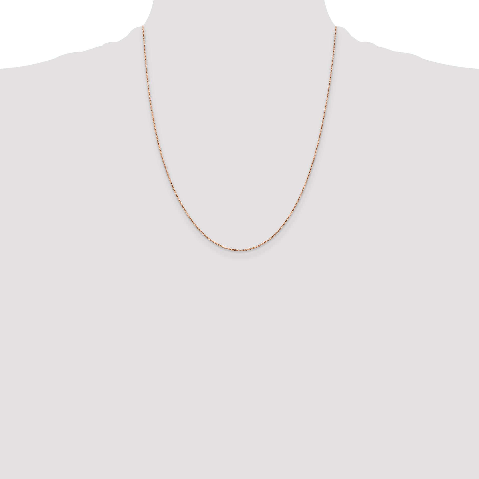 14k Rose Gold 1.0mm D/C Cable Chain