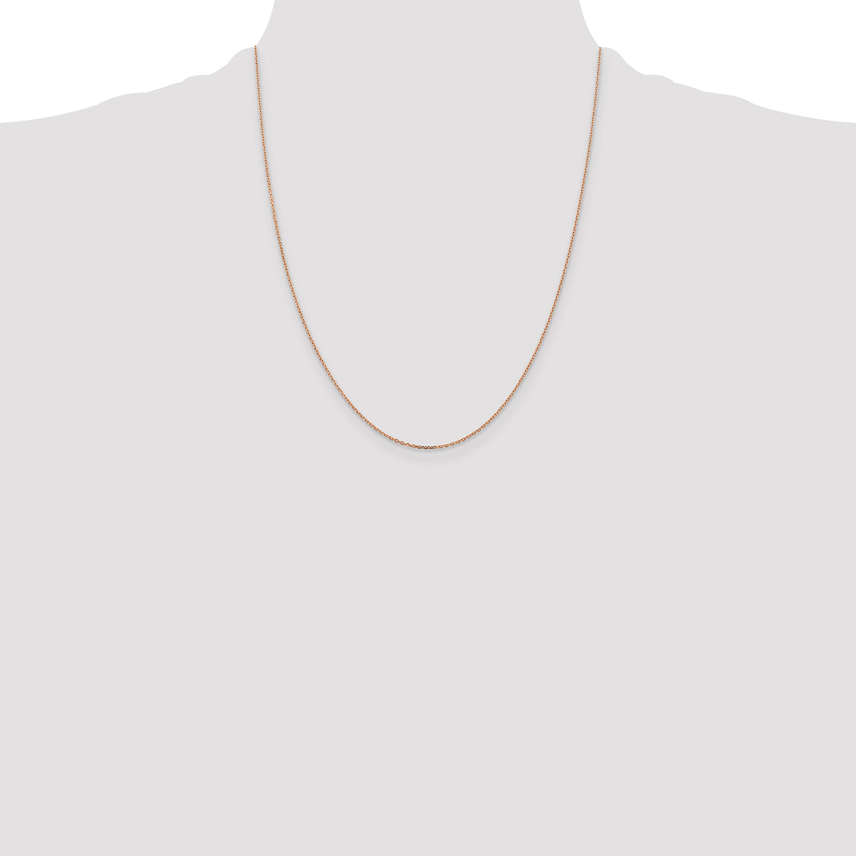 14k Rose Gold 1.0mm D/C Cable Chain