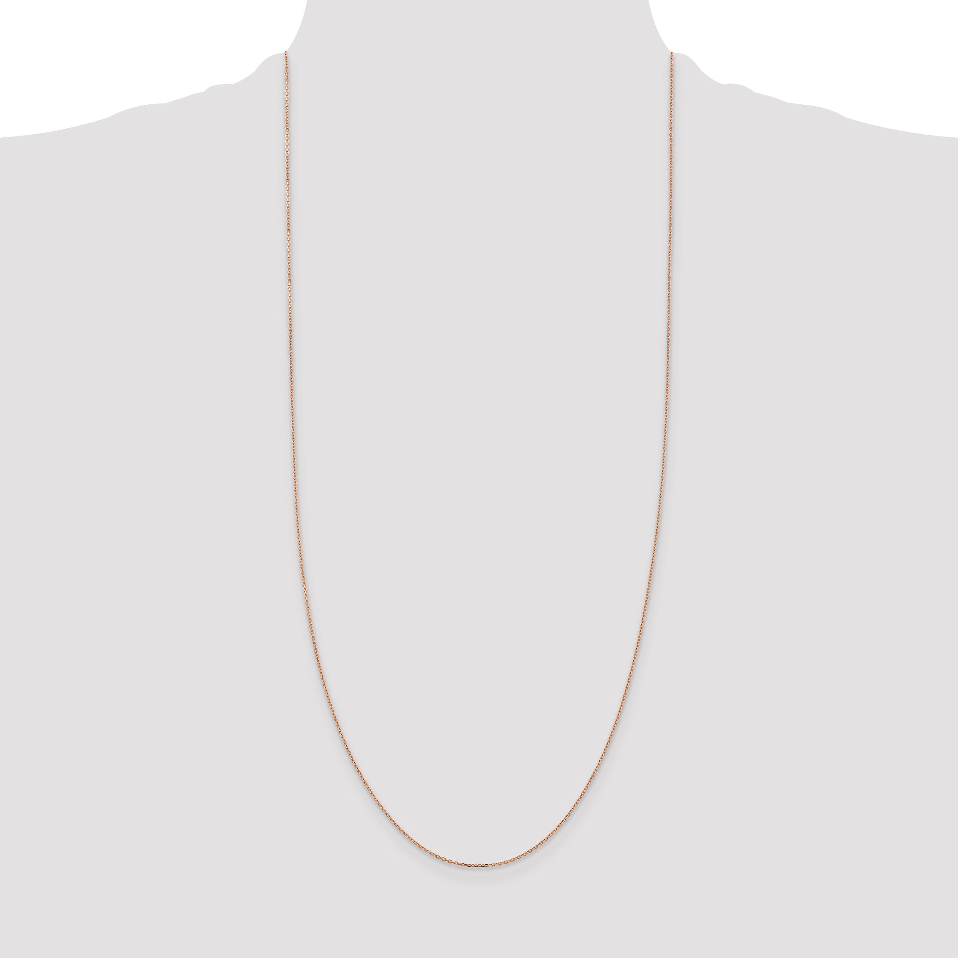 14k Rose Gold 1.0mm D/C Cable Chain