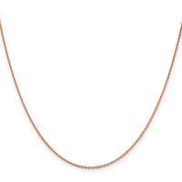 14k Rose Gold 1.4mm D/C Cable Chain