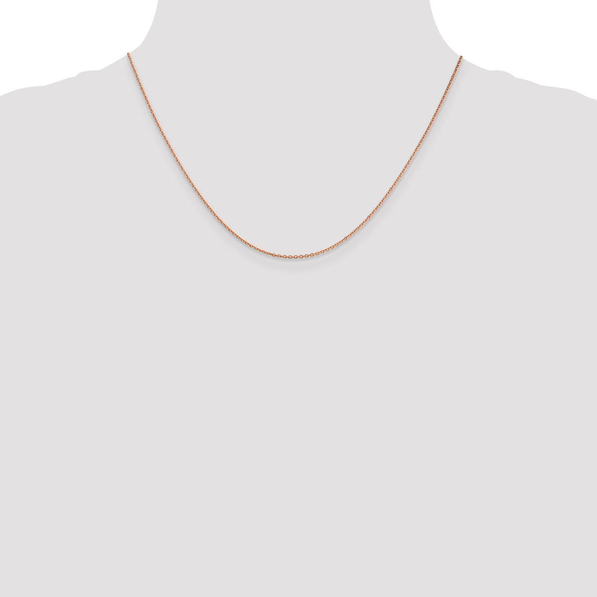 14k Rose Gold 1.4mm D/C Cable Chain