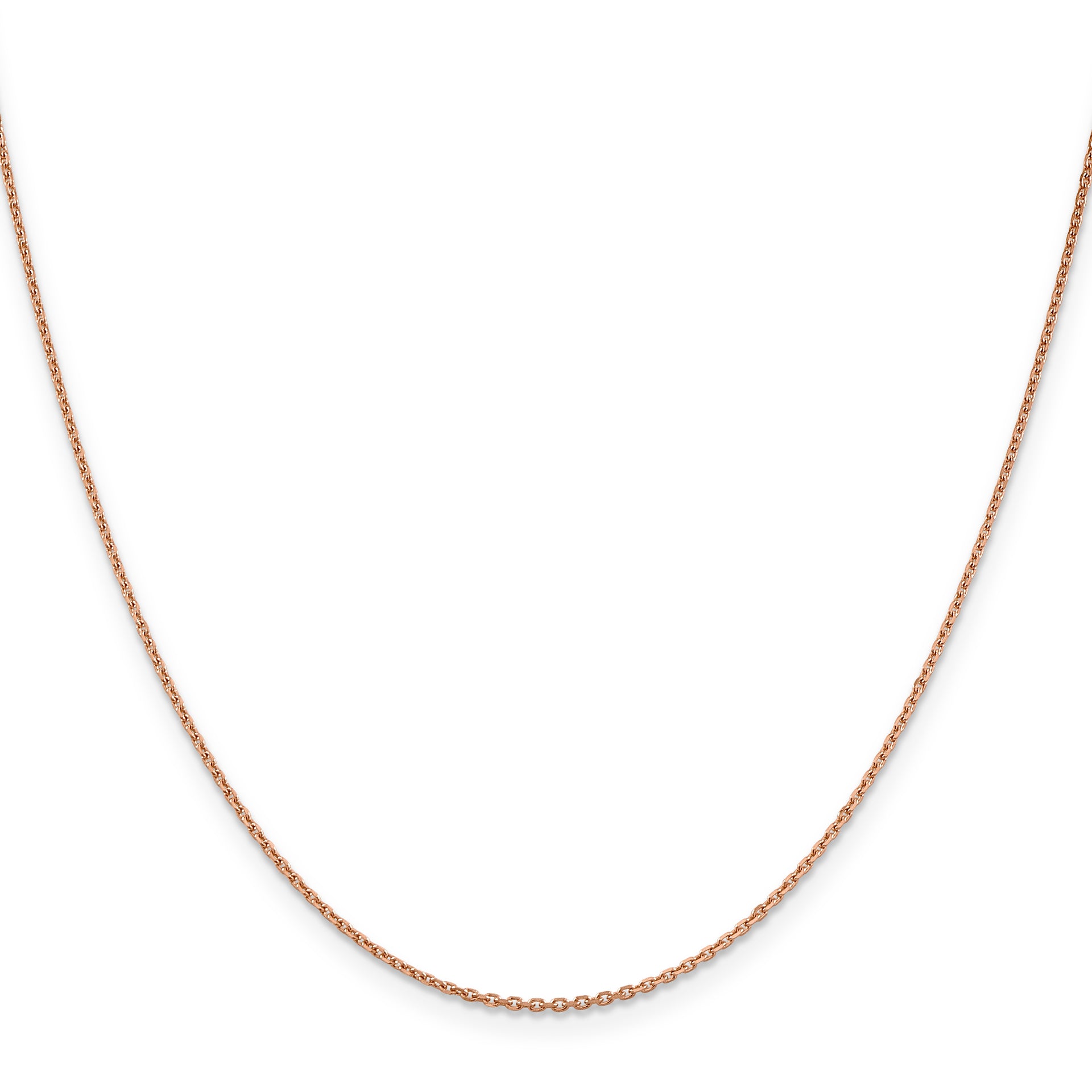 14k Rose Gold 1.4mm D/C Cable Chain