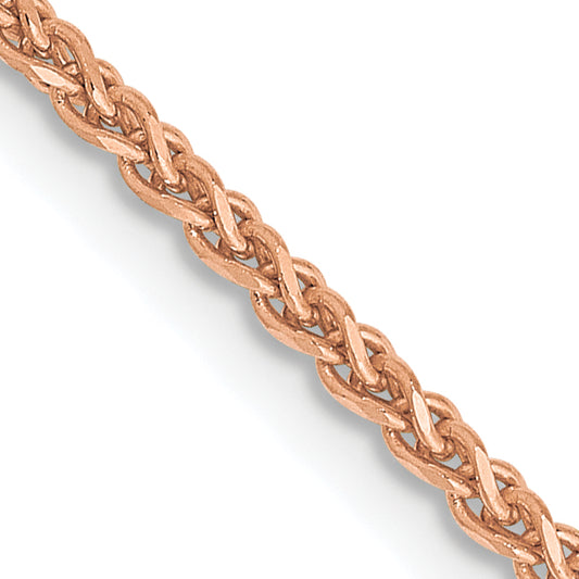 14k Rose Gold 1.7mm D/C Spiga Chain