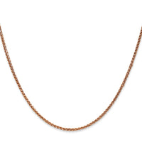 14k Rose Gold 1.7mm D/C Spiga Chain