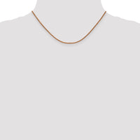 14k Rose Gold 1.7mm D/C Spiga Chain