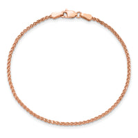 14k Rose Gold 1.7mm D/C Spiga Chain