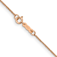 14K Rose Gold .7mm Ropa Chain