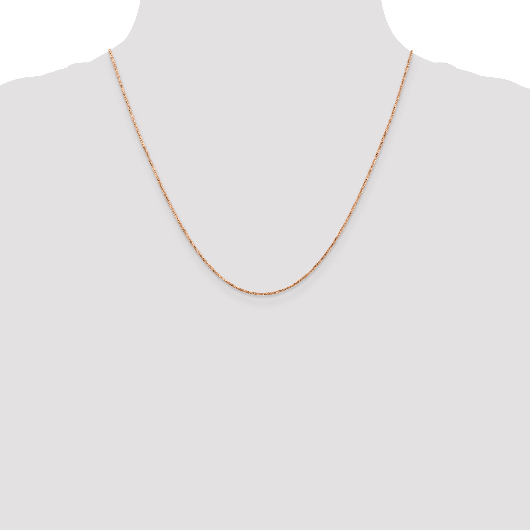 14K Rose Gold .7mm Ropa Chain