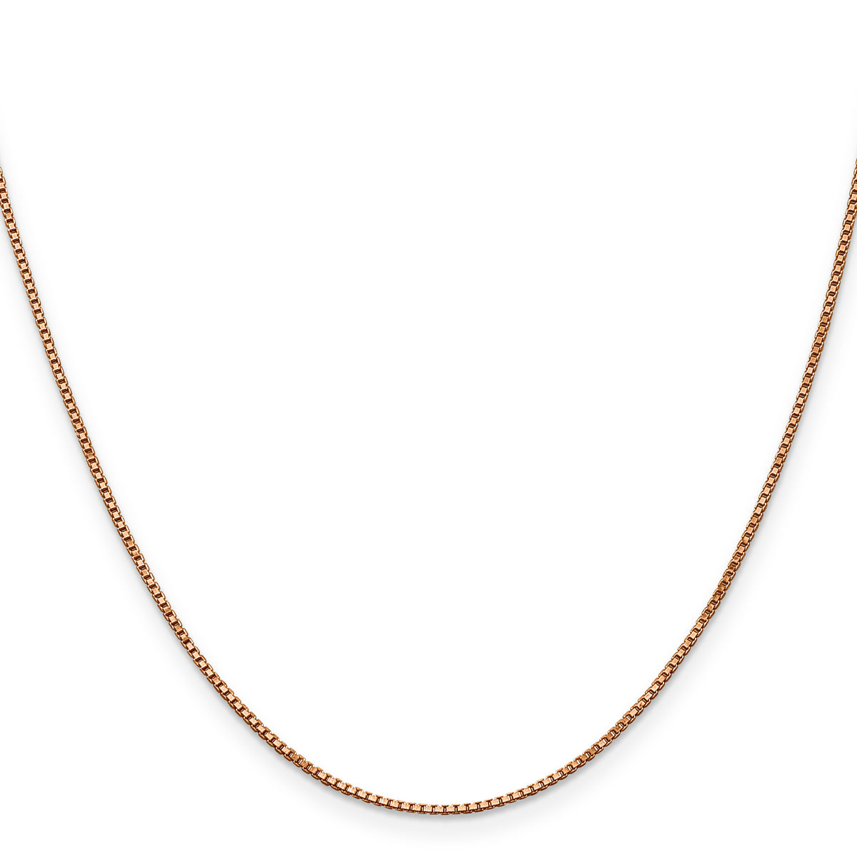 14k Rose Gold 1.0mm Box Chain