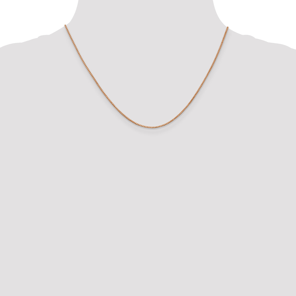 14k Rose Gold 1.0mm Box Chain