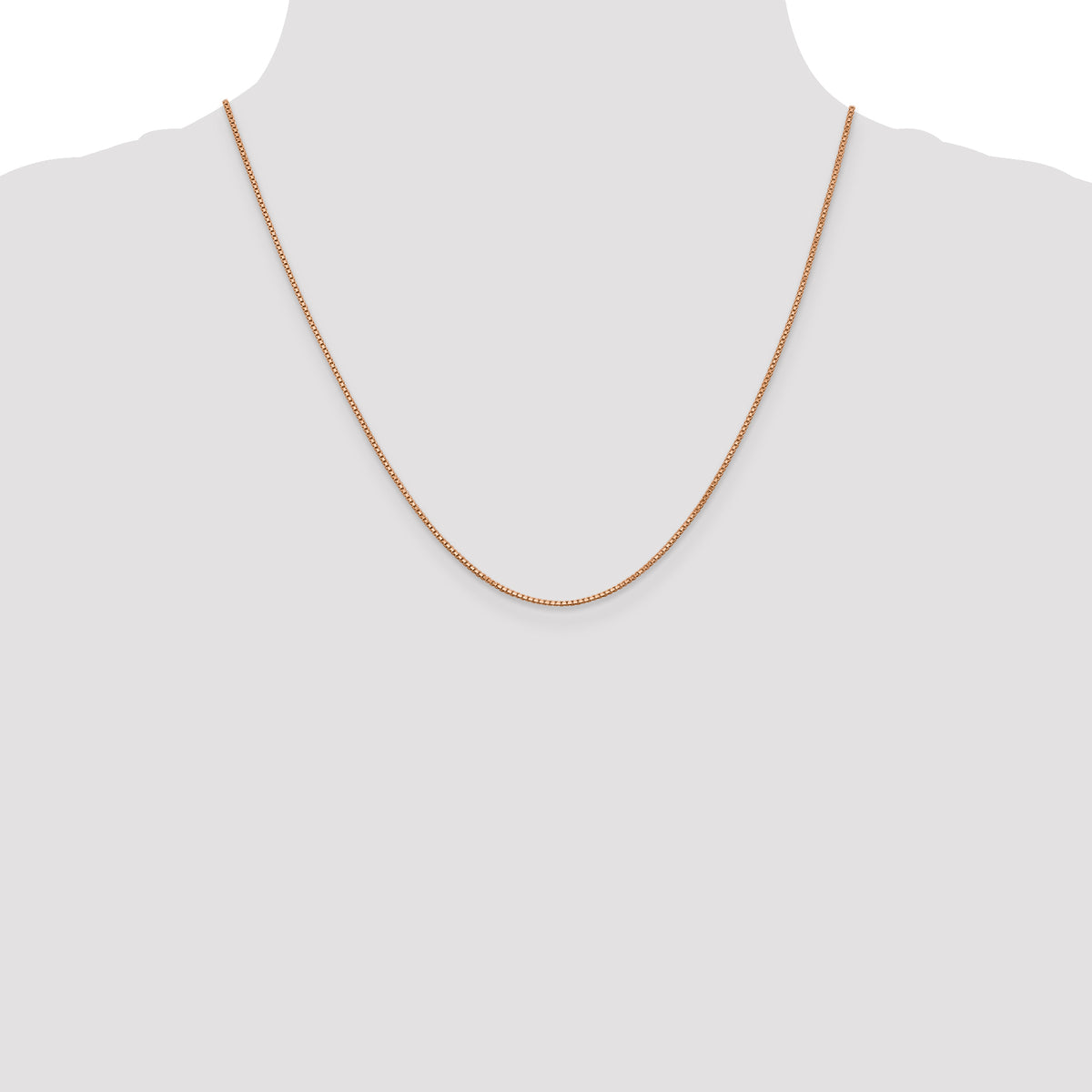 14k Rose Gold 1.0mm Box Chain