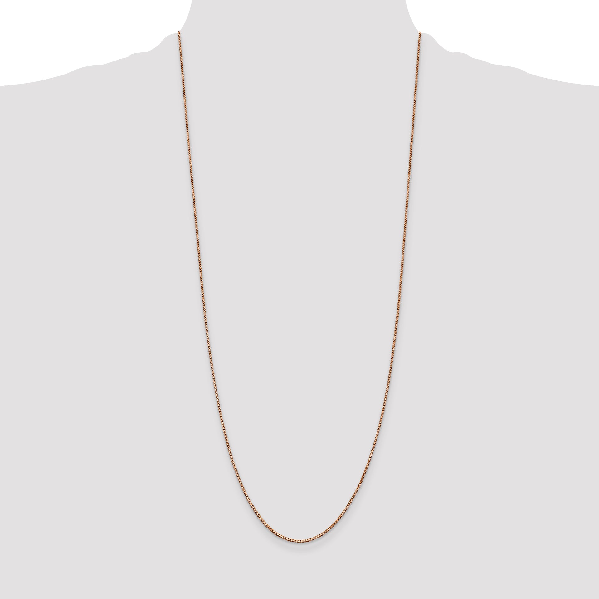 14k Rose Gold 1.0mm Box Chain