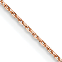 14k Rose Gold .8mm D/C Cable Chain
