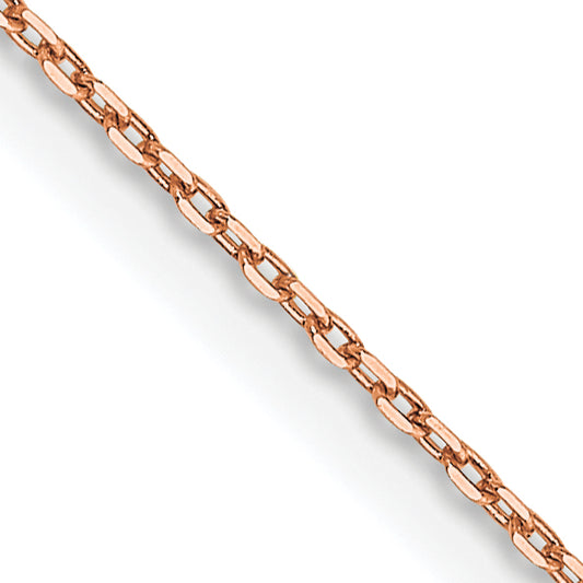 14k Rose Gold .8mm D/C Cable Chain