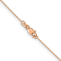 14k Rose Gold .8mm D/C Cable Chain