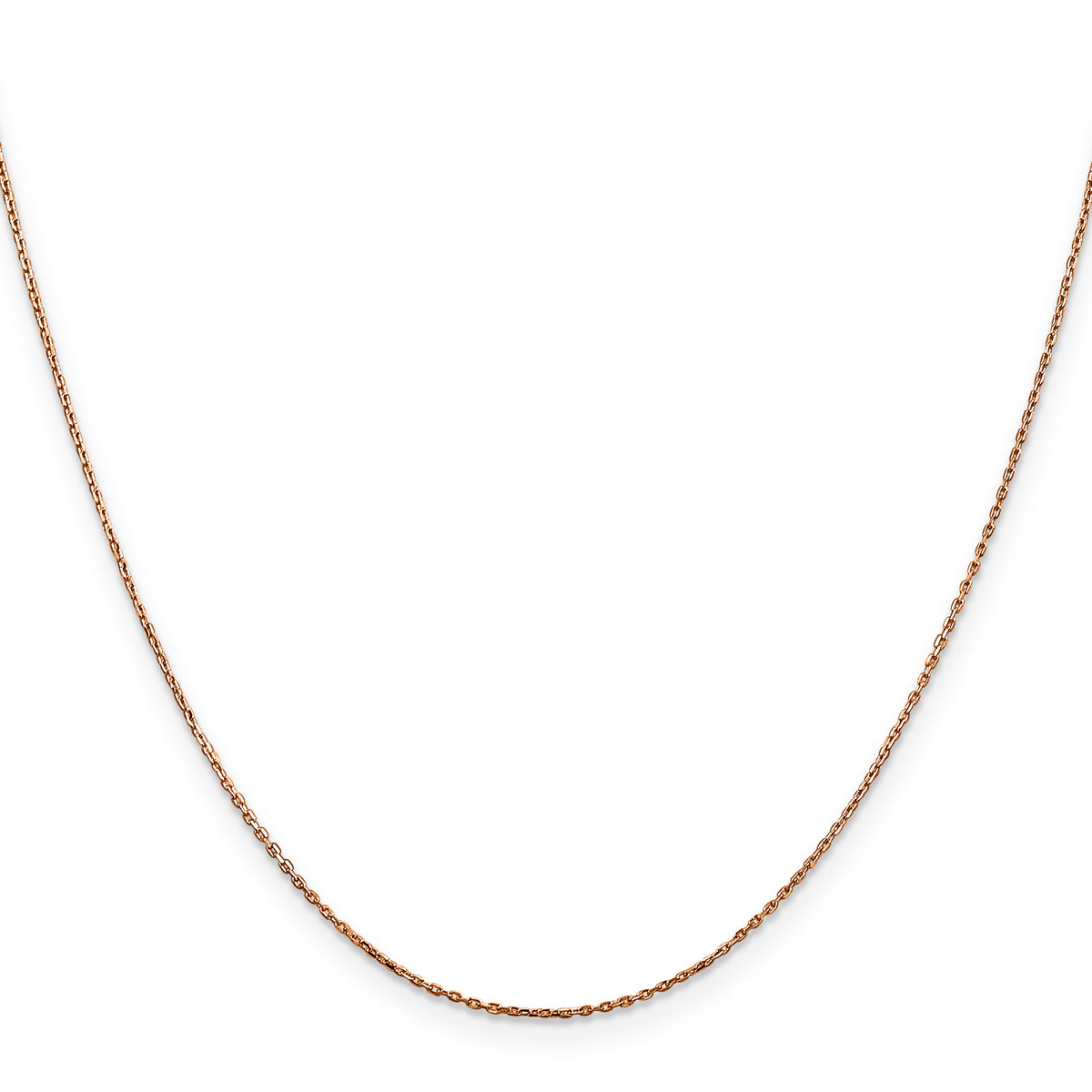 14k Rose Gold .8mm D/C Cable Chain