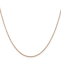 14k Rose Gold .8mm D/C Cable Chain