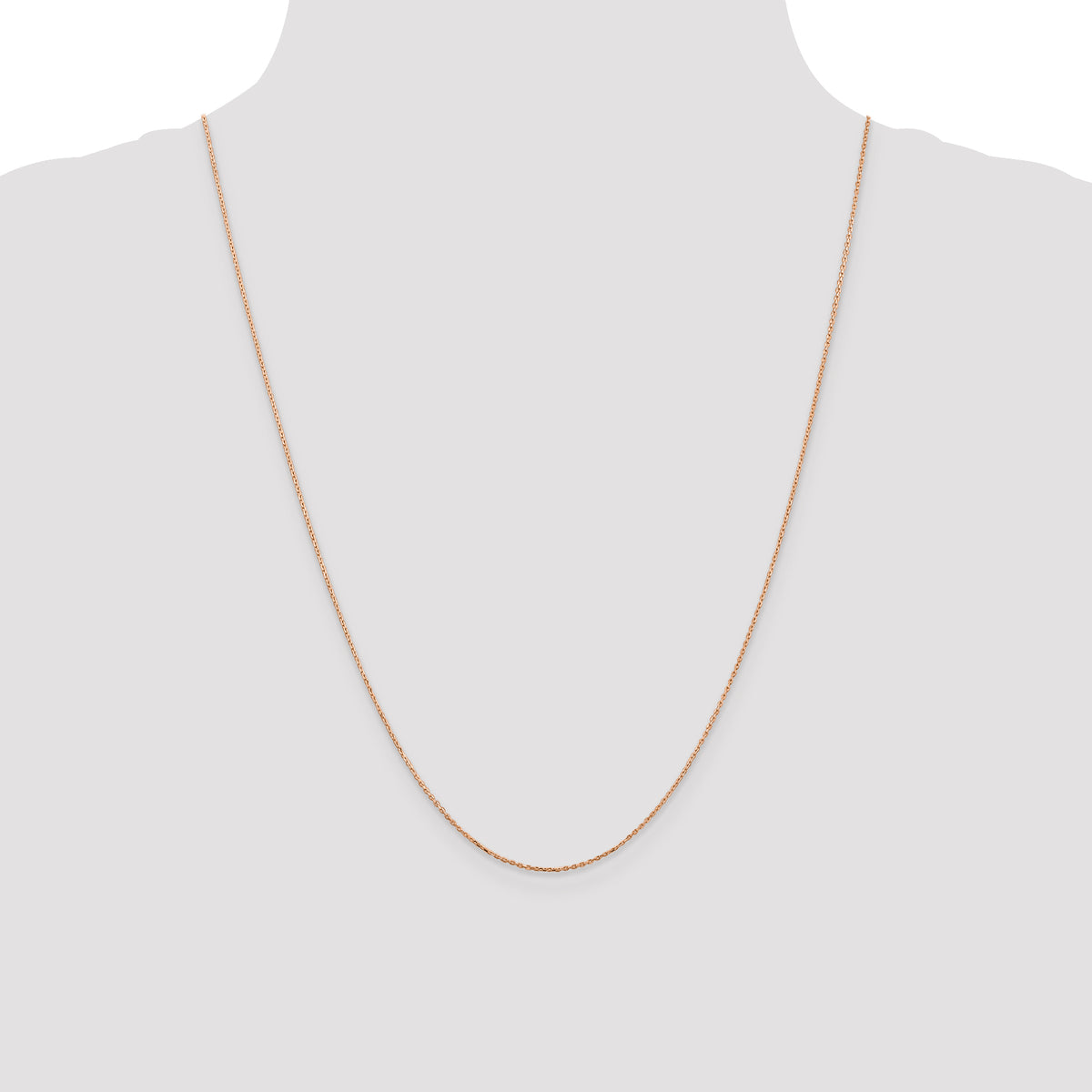 14k Rose Gold .8mm D/C Cable Chain
