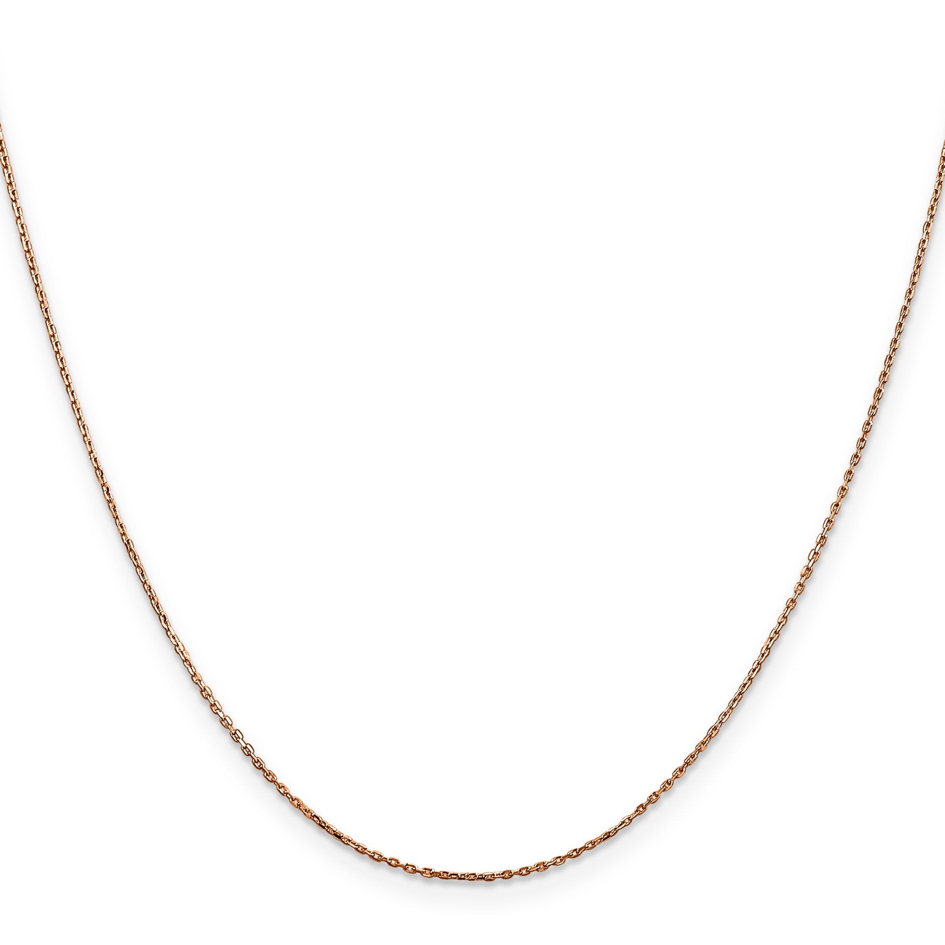 14k Rose Gold .8mm D/C Cable Chain